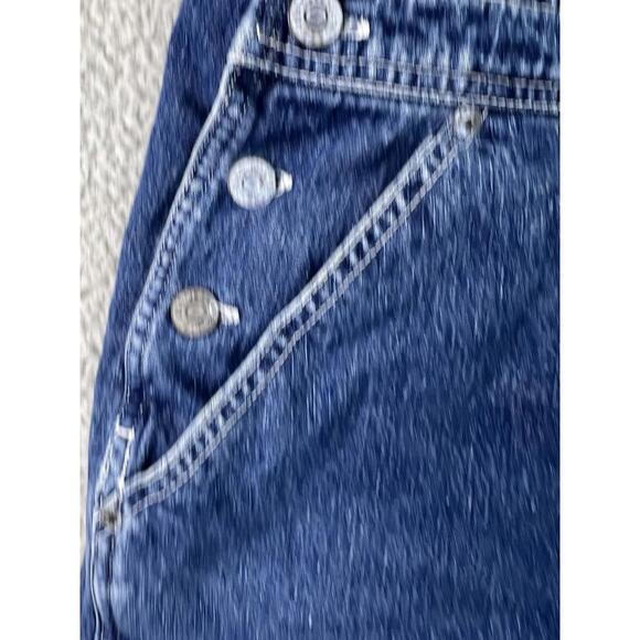 Bill Bass Vintage Denim Overall Shorts Medium Cotton Utility Pockets Shortalls - Picture 6 of 14